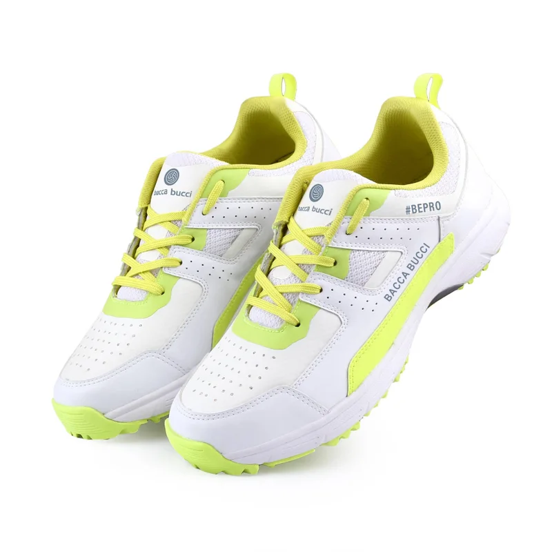 Bacca Bucci Neon Green Wicket Wings Pro Performance Cricket Shoes for Men | Best Price UAE
